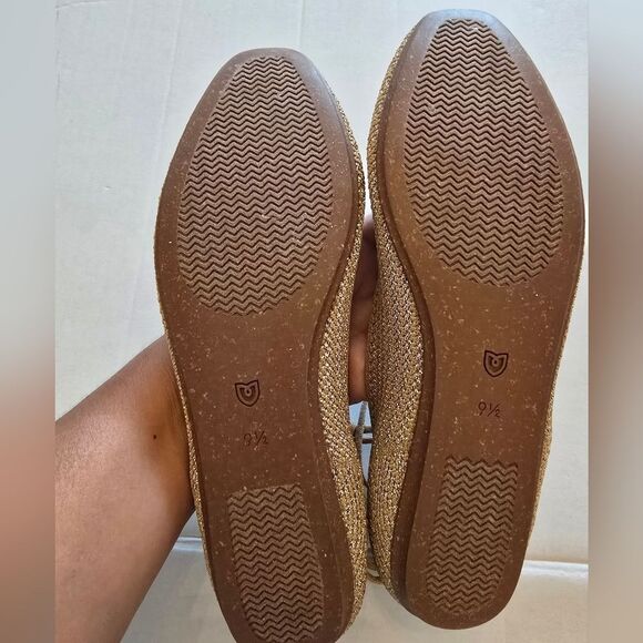 Rothy's The Square Wrap Ballerina Flats Shimmering Gold Size 9.5 - Picture 3 of 16